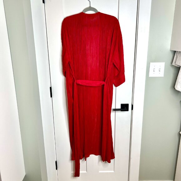 Vintage Victoria's Secret Red Robe Glamorous Sleep Comfort Lounge Sexy Maxi S - Picture 4 of 4